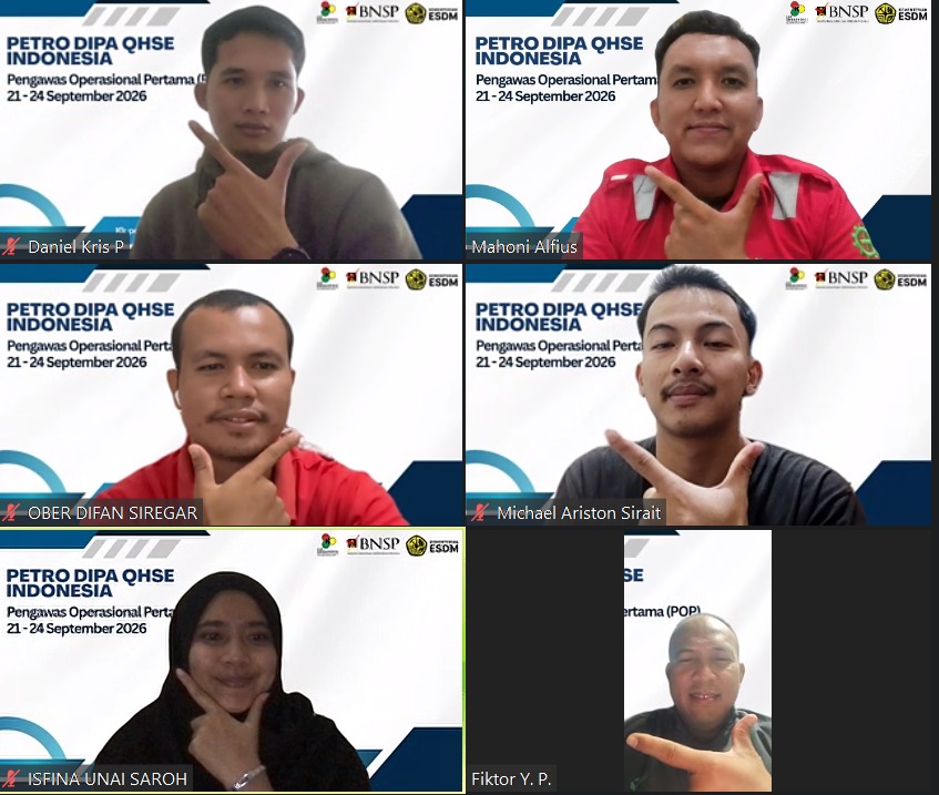 Dokumentasi sesi pelatihan daring POP